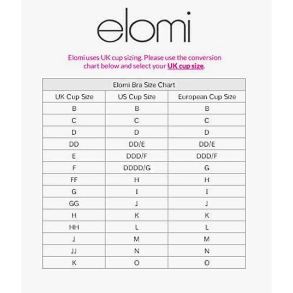 ELOMI Caitlyn 36J Full Coverage Side Support Underwire Bra Style 8030 Nude - Picture 10 of 10